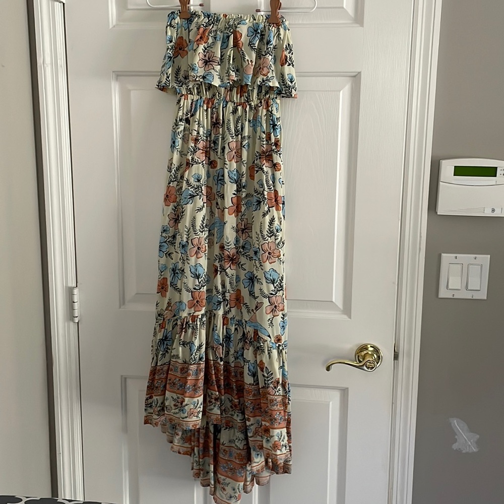 Sea Lustre Strapless Dress, Size M/L